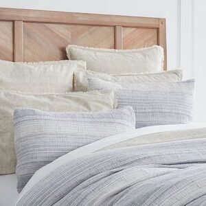 Simply Southern Oasis Elegant Purple, Gray & Blue King Pillow Sham 100% Ctn NWT